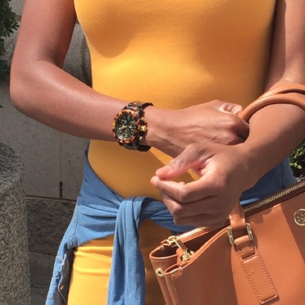 Nixon 42-20 watch in tortoise shell